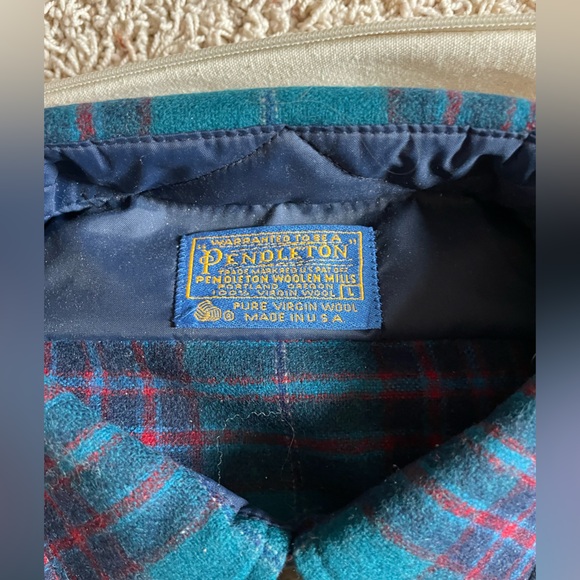 Pendleton Men's Plaid Shirt - Blue and Green - Picture 4 of 7